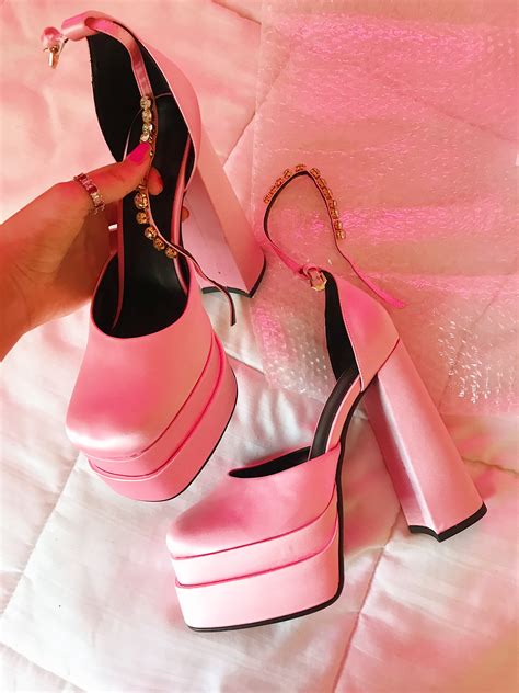 pink versace heels dupe|Versace medusa aevitas dupe.